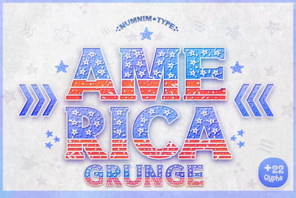 America Grunge Font for Bold Editorial Design