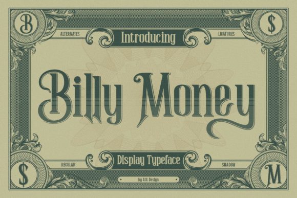 Billy Money Font for Elegant Editorial Design