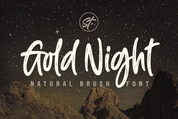 Gold Night Font for Web Design and Branding