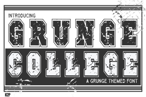 Grunge College Font Review for Editorial Design