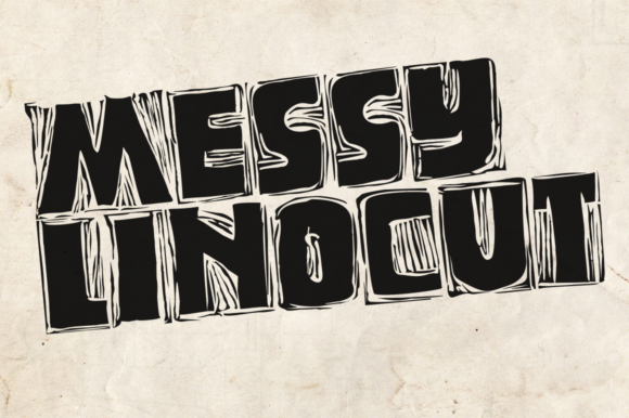 Messy Linocut Font for Bold Branding