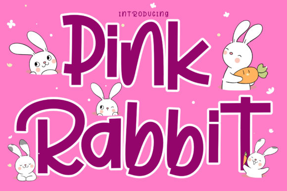 Pink Rabbit Font for Handmade Creations