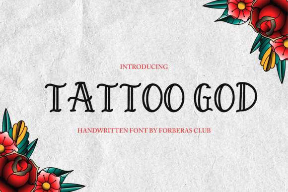 Tattoo God: A Bold Display Font for Branding Projects